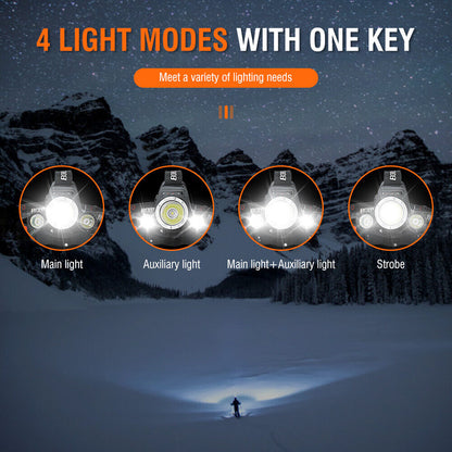 HP700 LED Headlamp Head Torch Lamp Rechargeable Light Headlight  Camping - Image 8