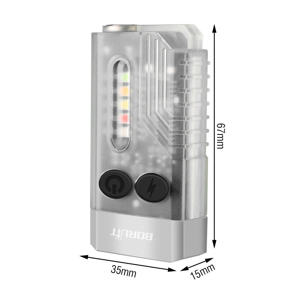 V10 LED Keychain EDC Flashlight USB Rechargeable Magnetic Torch Work Lamp - Image 2