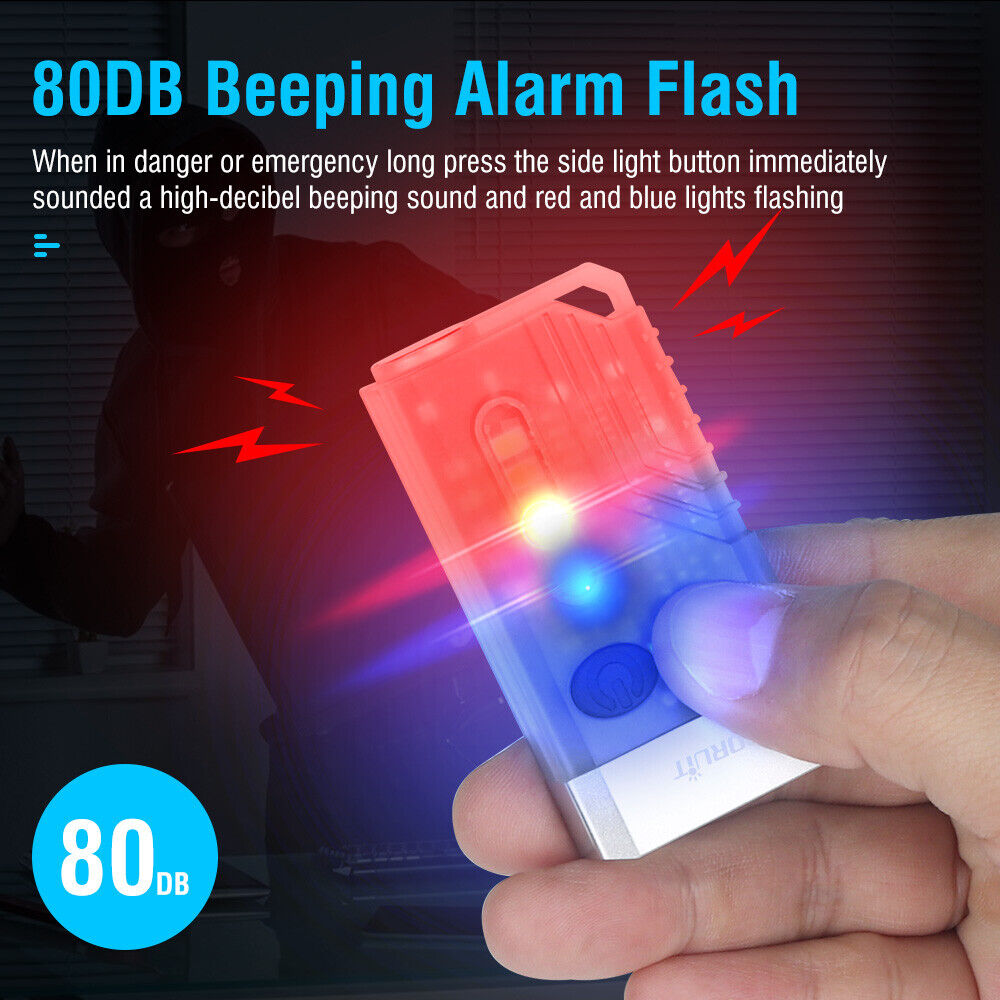 V10 LED Keychain EDC Flashlight USB Rechargeable Magnetic Torch Work Lamp - Image 8