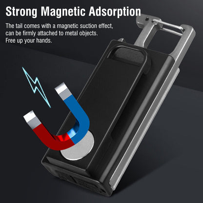 Mini Flashlight Keychain USB Rechargeable Cob Waterproof Portable Led Work Light - Image 3