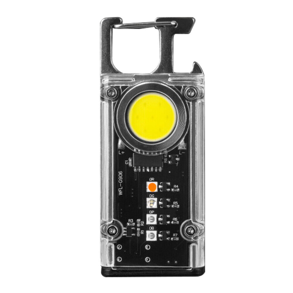 Mini Flashlight Keychain USB Rechargeable Cob Waterproof Portable Led Work Light - Image 9