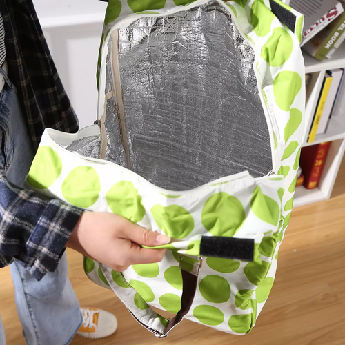 Shopping Trolley Cart Bag Foldable Wheels Carts Bags Market Luggage Basket green circle - Image 7