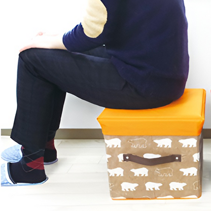 Folding Ottoman Storage Stool Cube Footstool Stool Blanket Box With Cover AU - Image 3