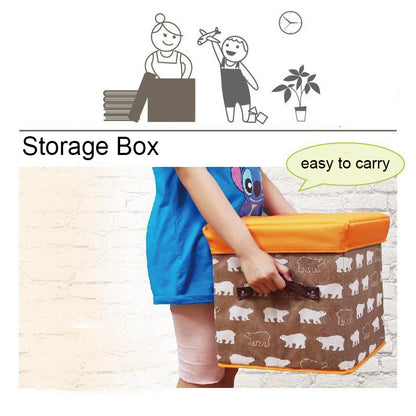 Folding Ottoman Storage Stool Cube Footstool Stool Blanket Box With Cover AU - Image 6