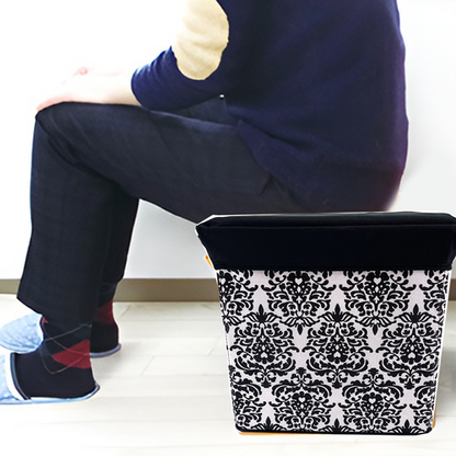Folding Ottoman Storage Stool Cube Footstool Stool Blanket Box With Cover AU - Image 4