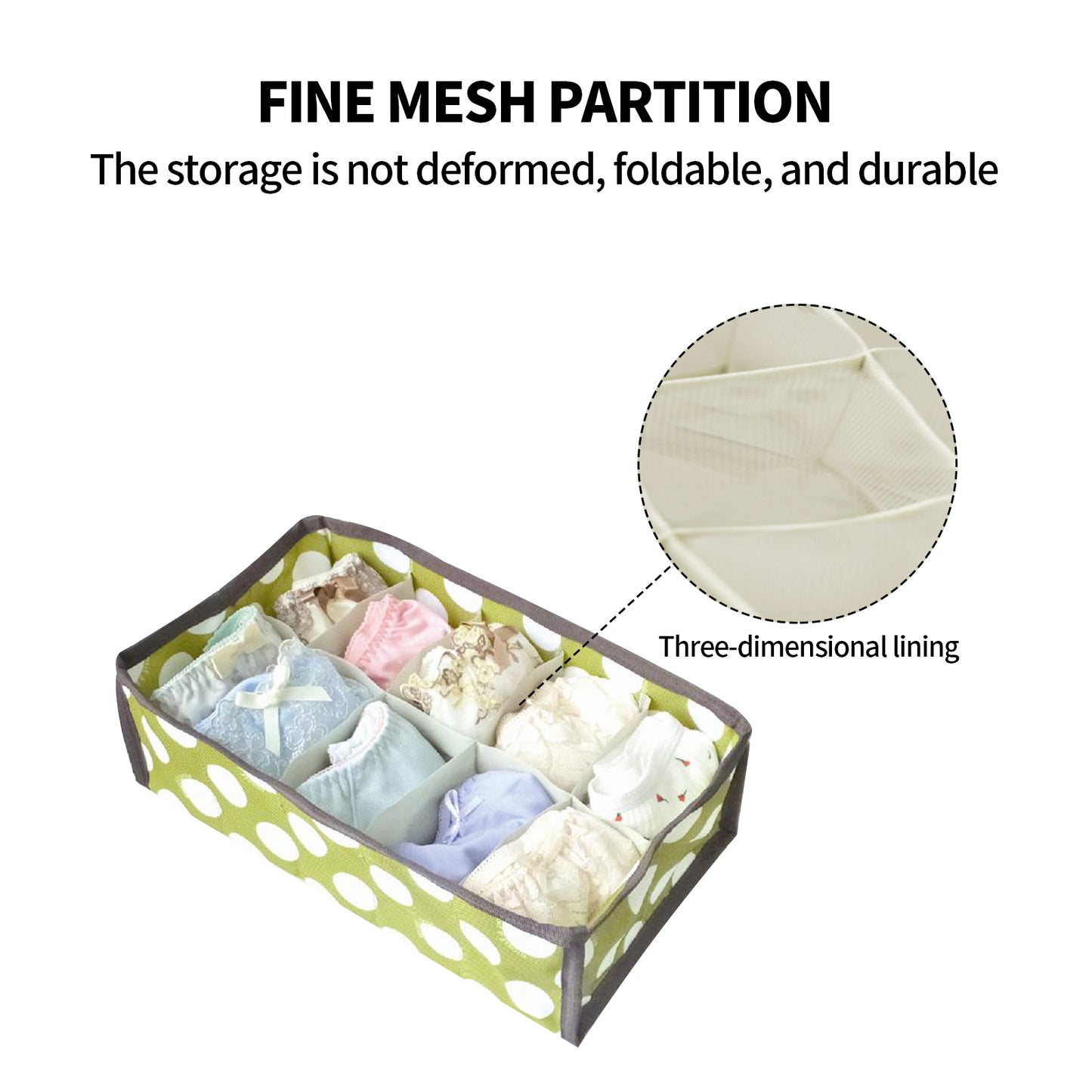 2Pcs 10 Grids Underwear Sock Panties Drawer Storage Bag Organizer Wardrobe Box - Image 6