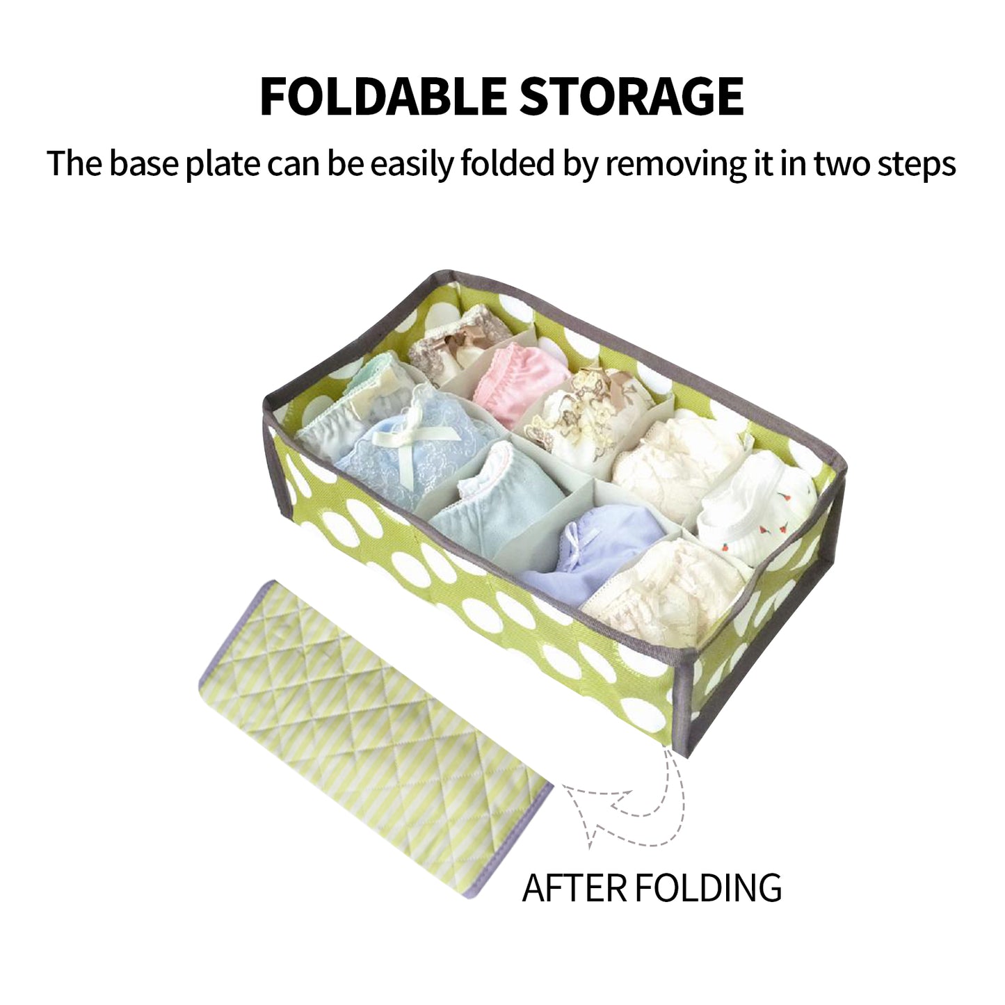 2Pcs 10 Grids Underwear Sock Panties Drawer Storage Bag Organizer Wardrobe Box - Image 7