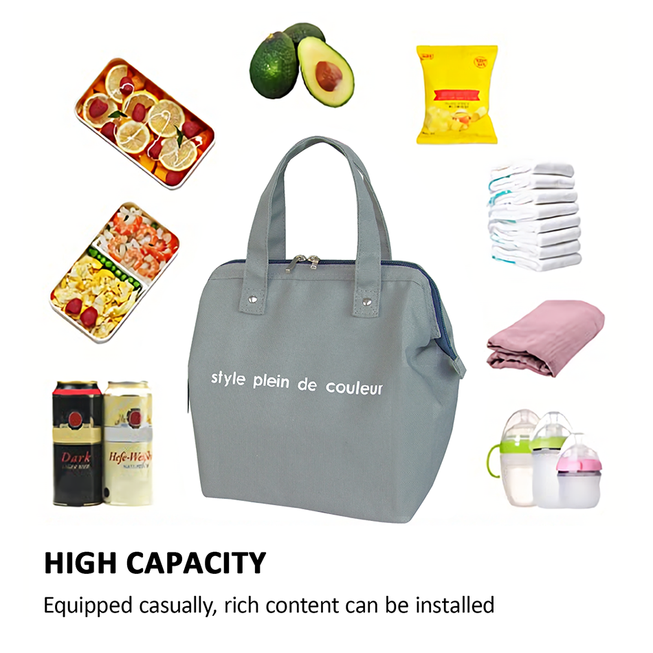Insulated Thermal Cooler Lunch Bag Portable Picnic Storage Bag Pouch 22*14*25cm - Image 3