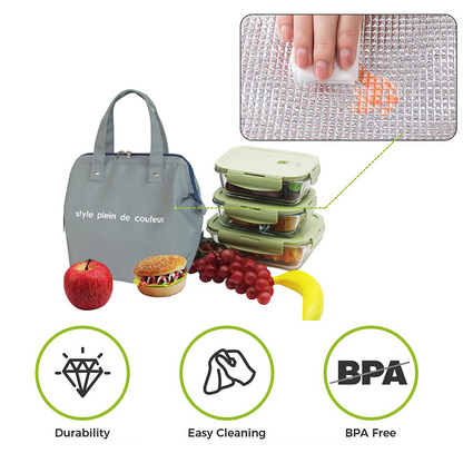 Insulated Thermal Cooler Lunch Bag Portable Picnic Storage Bag Pouch 22*14*25cm - Image 6