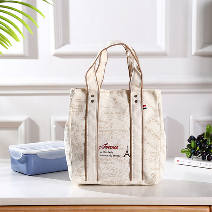 Portable 22*11.5*25cm Insulated Lunch Bag Food Container Picnic Storage Handbag - Image 2