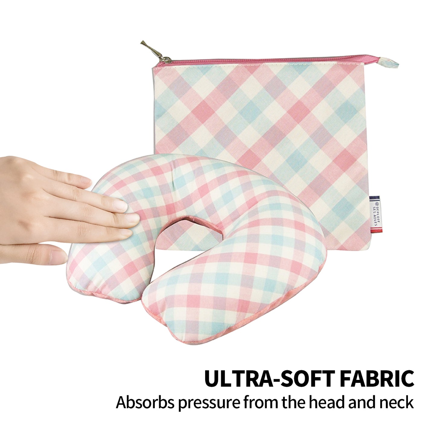 Inflatable U Shaped Travel Neck Pillow Portable Car Flight Head Rest Cushion - Image 3