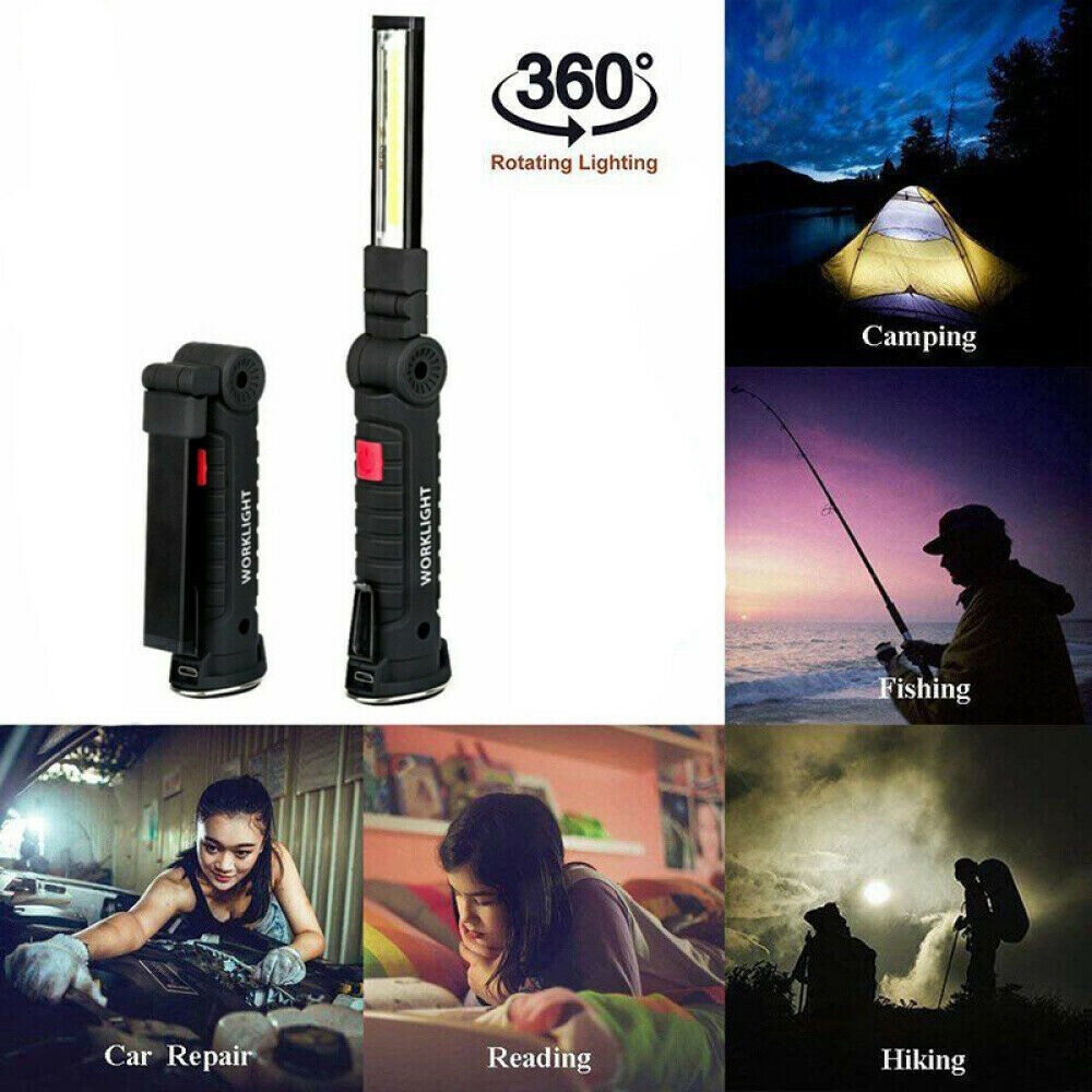 Portable COB LED Work Light Car Garage Mechanic USB Rechargeable Torch Lamp AU - Image 6
