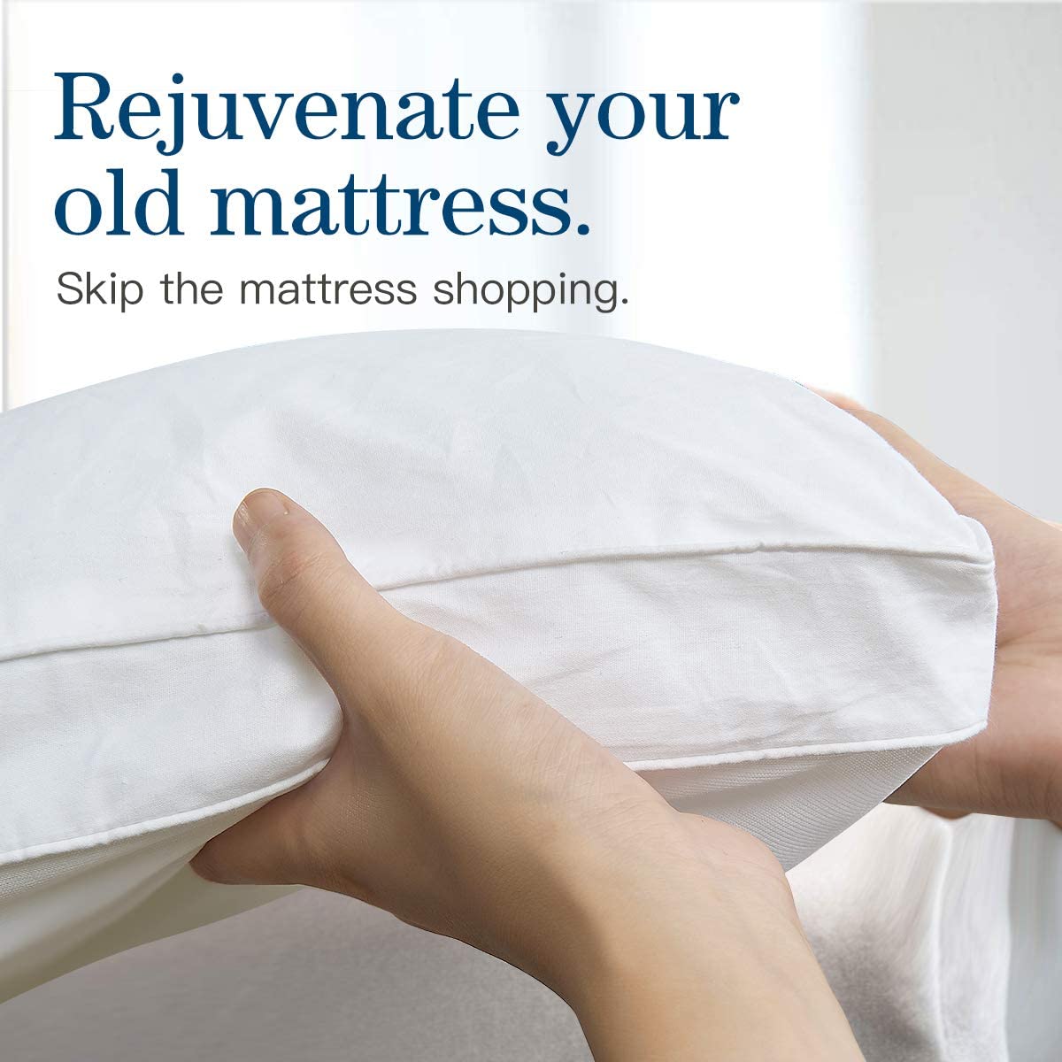 Bamboo Pillowtop Mattress Topper Luxury Bedding Mat Pad Protector Cover Queen 153 x 203 cm - Image 6