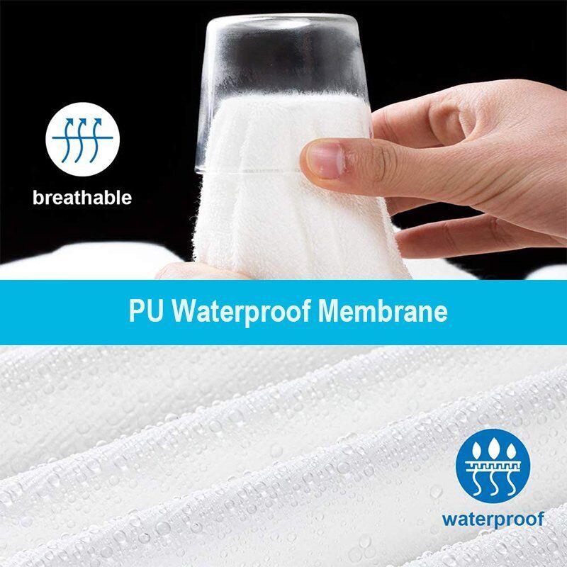 100% Terry Cotton Fitted Mattress Protector Waterproof Queen - Image 8
