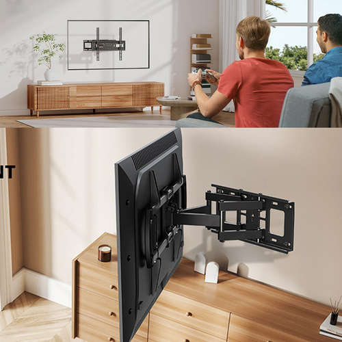 Full Motion Wall Mount TV Bracket Swivel & Tilt LED17 32 40 43 50 55 60 65 70 75 Double arm - Image 4