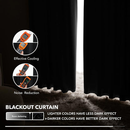 2X Blockout Curtains 100% Blackout Window Curtain Draperies Pair Eyelet 3 Layers 132CM(W) x 114CM(D) - Image 4