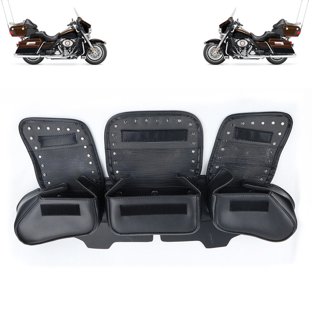 3 Pocket Windshield Bag Waterproof Fit For Harley Electra Glide FLHTC 96-13 - Image 2