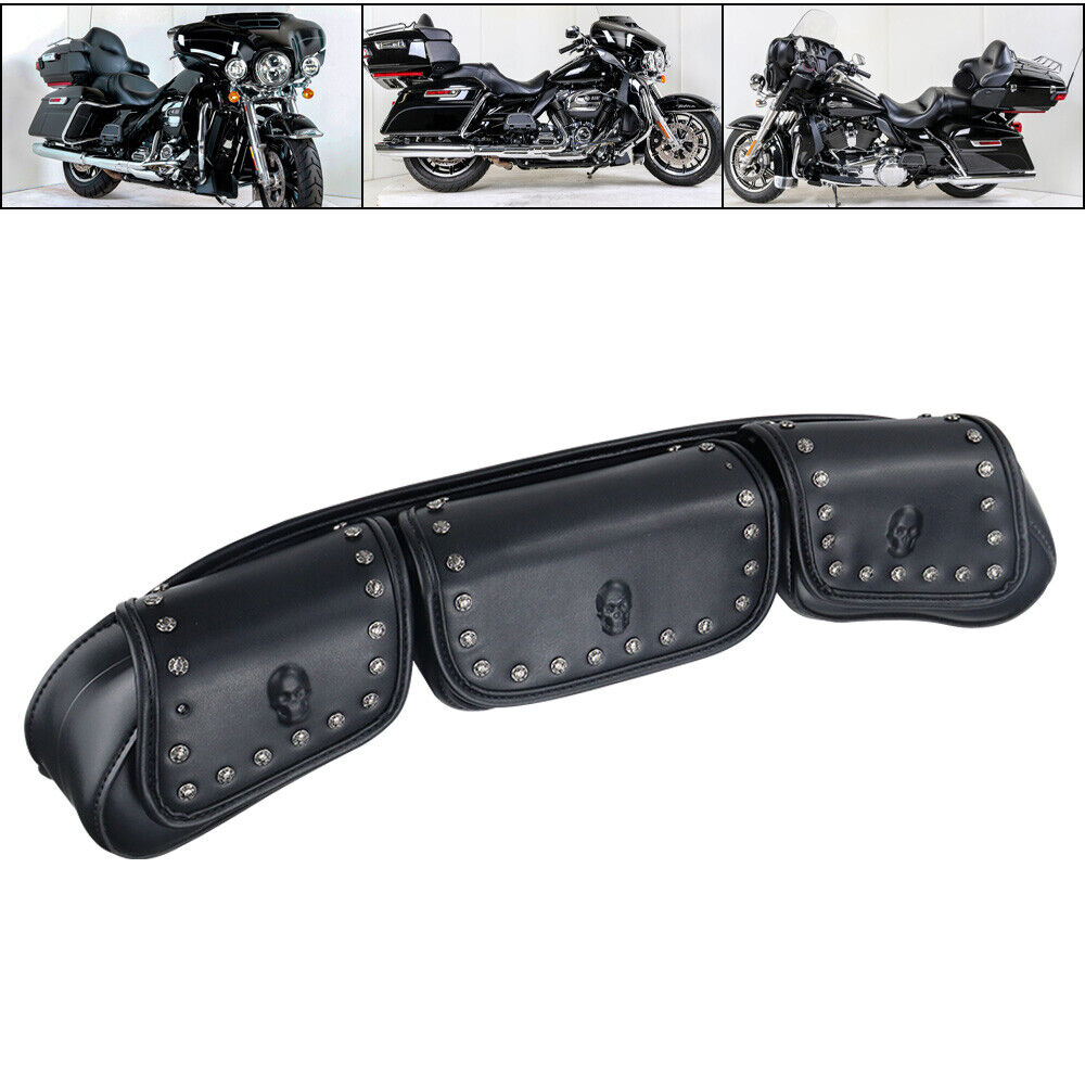 3 Pocket Windshield Bag Waterproof Fit For Harley Electra Glide FLHTC 96-13 - Image 3