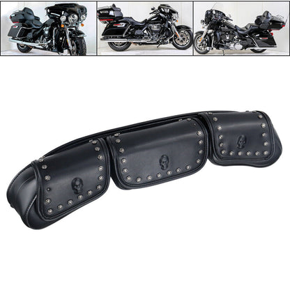 3 Pocket Windshield Bag Waterproof Fit For Harley Electra Glide FLHTC 96-13 - Image 3