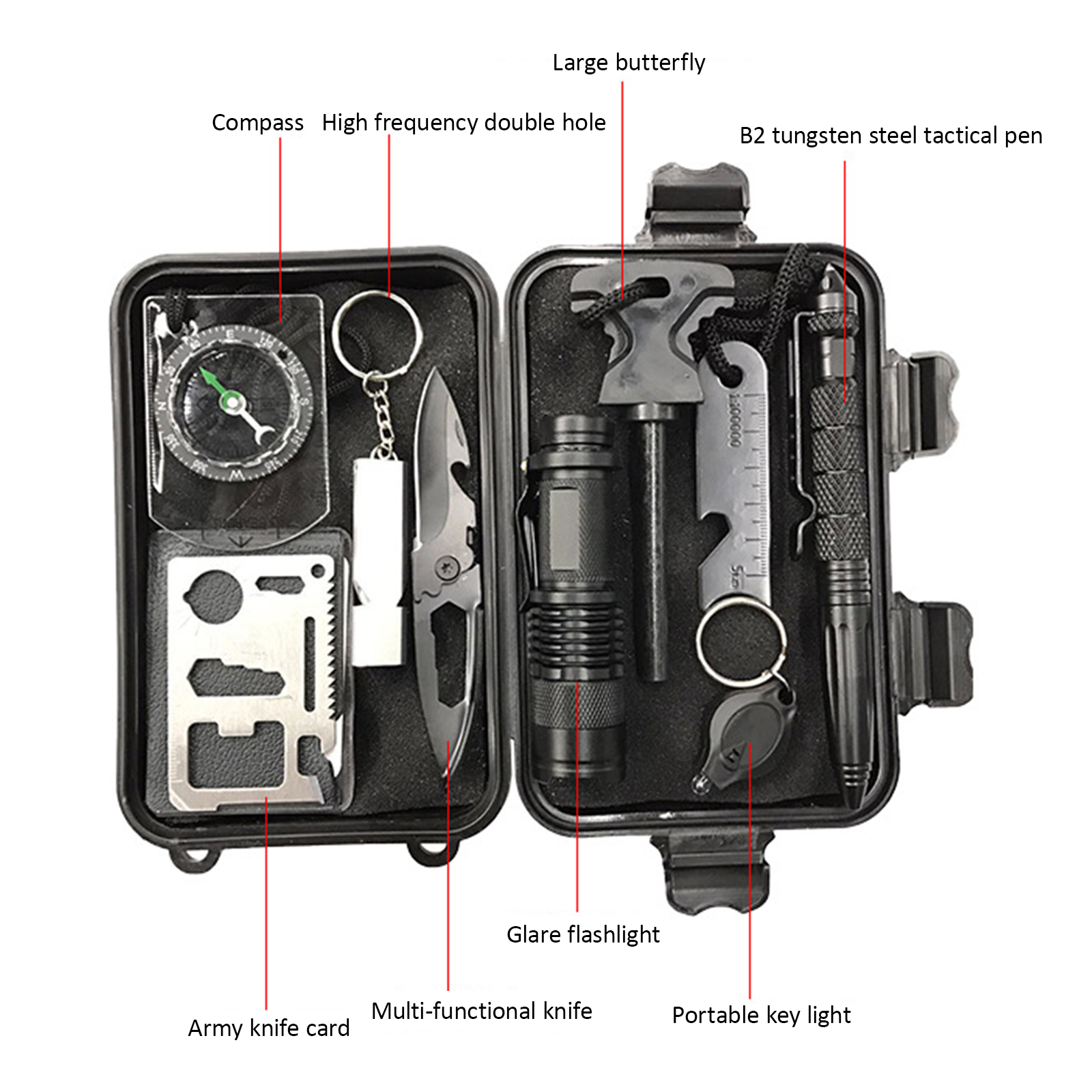 Camping Tool Emergency Survival Equipment Set Outdoor Sport Tactical Hiking Kit - Image 7