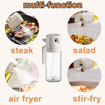 2 in 1 Oil Sprayer Dispenser Spray Bottle Cooking Baking BBQ Kitchen Tools 550ML - Image 4