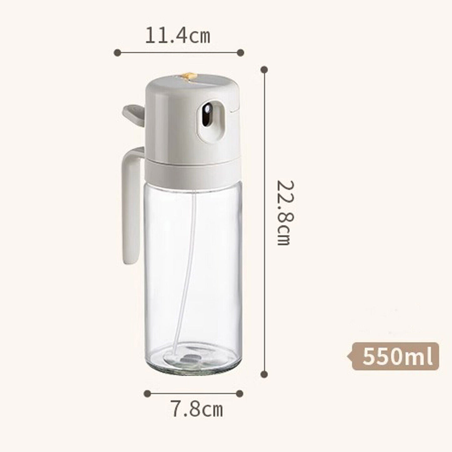 2 in 1 Oil Sprayer Dispenser Spray Bottle Cooking Baking BBQ Kitchen Tools 550ML - Image 6