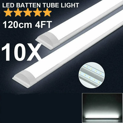 10x 120CM LED Tube Light Batten Linear Slim Light WorkShop Garage Lamp 40W 6500K - Image 8