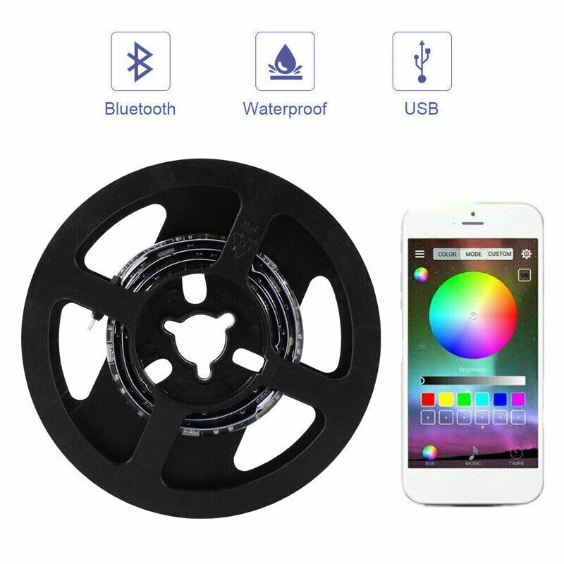 5V RGB LED Strip Lights IP65 Waterproof 5050 5M 10M 20M 300 LEDs USB Bluetooth - Image 5