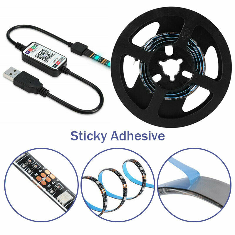 5V RGB LED Strip Lights IP65 Waterproof 5050 5M 10M 20M 300 LEDs USB Bluetooth - Image 7