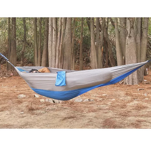 Outdoor Camping Hammock  Lightweight 260x140cm Portable Travel Lightblue - Image 3
