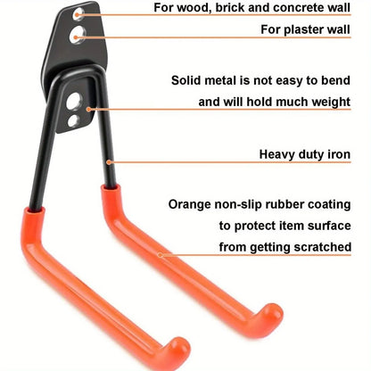 20-Pack Heavy Duty Garage Storage Hooks – Anti-Slip Steel Hangers for Tools, Ladder & Bikes - Image 4