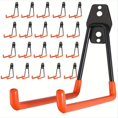 20-Pack Heavy Duty Garage Storage Hooks – Anti-Slip Steel Hangers for Tools, Ladder & Bikes - Image 5