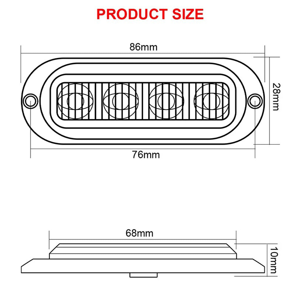 10x LED Clearance Lights Side Marker Lamp Red Amber Truck Trailer Caravan Lorry - Image 3