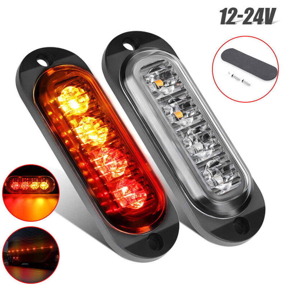 10x LED Clearance Lights Side Marker Lamp Red Amber Truck Trailer Caravan Lorry - Image 5