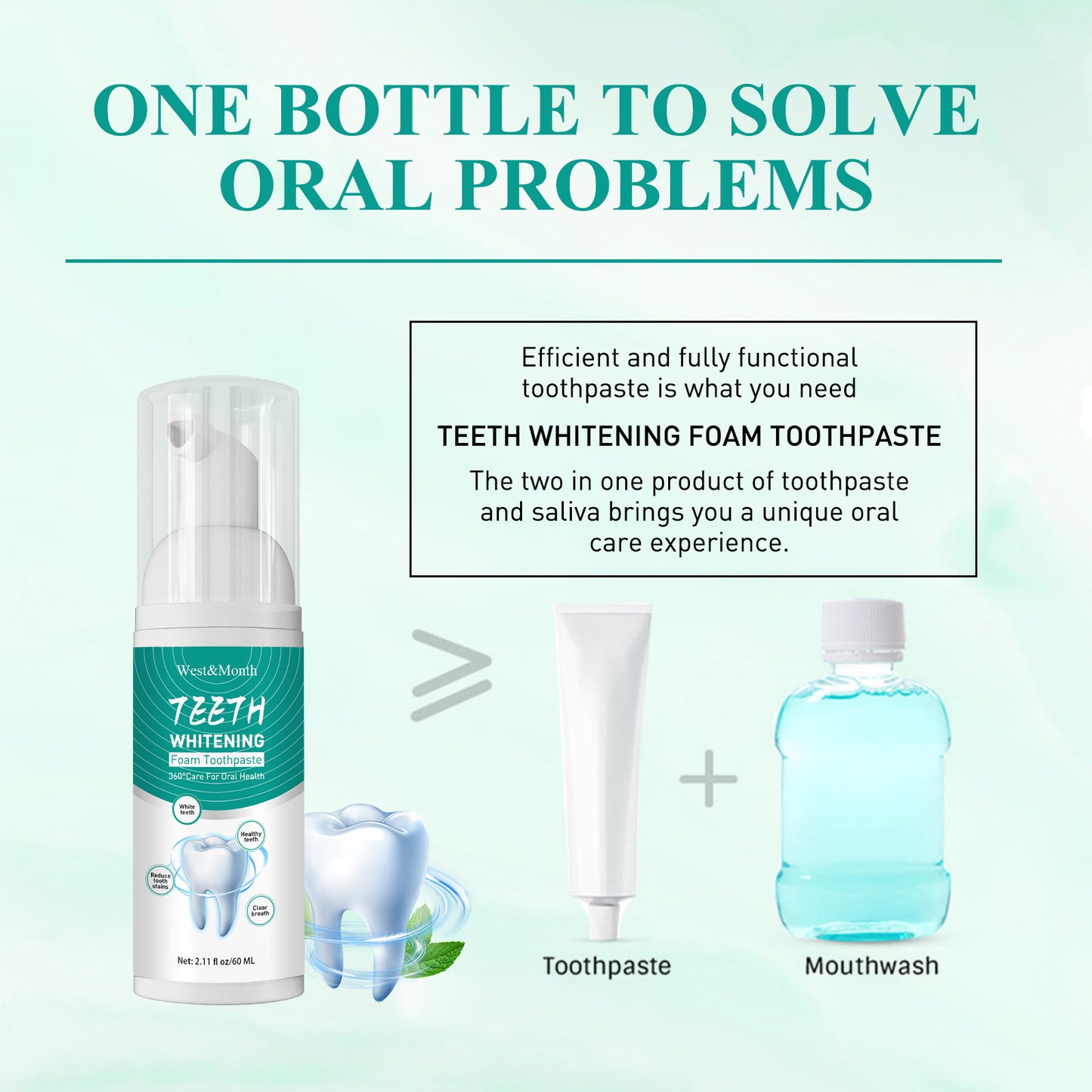 Foam Toothpaste Breath Freshening Whitening Toothpaste Tooth Anti-Moth Mouth Cleaning Tooth Stains And Gum Care - Image 5