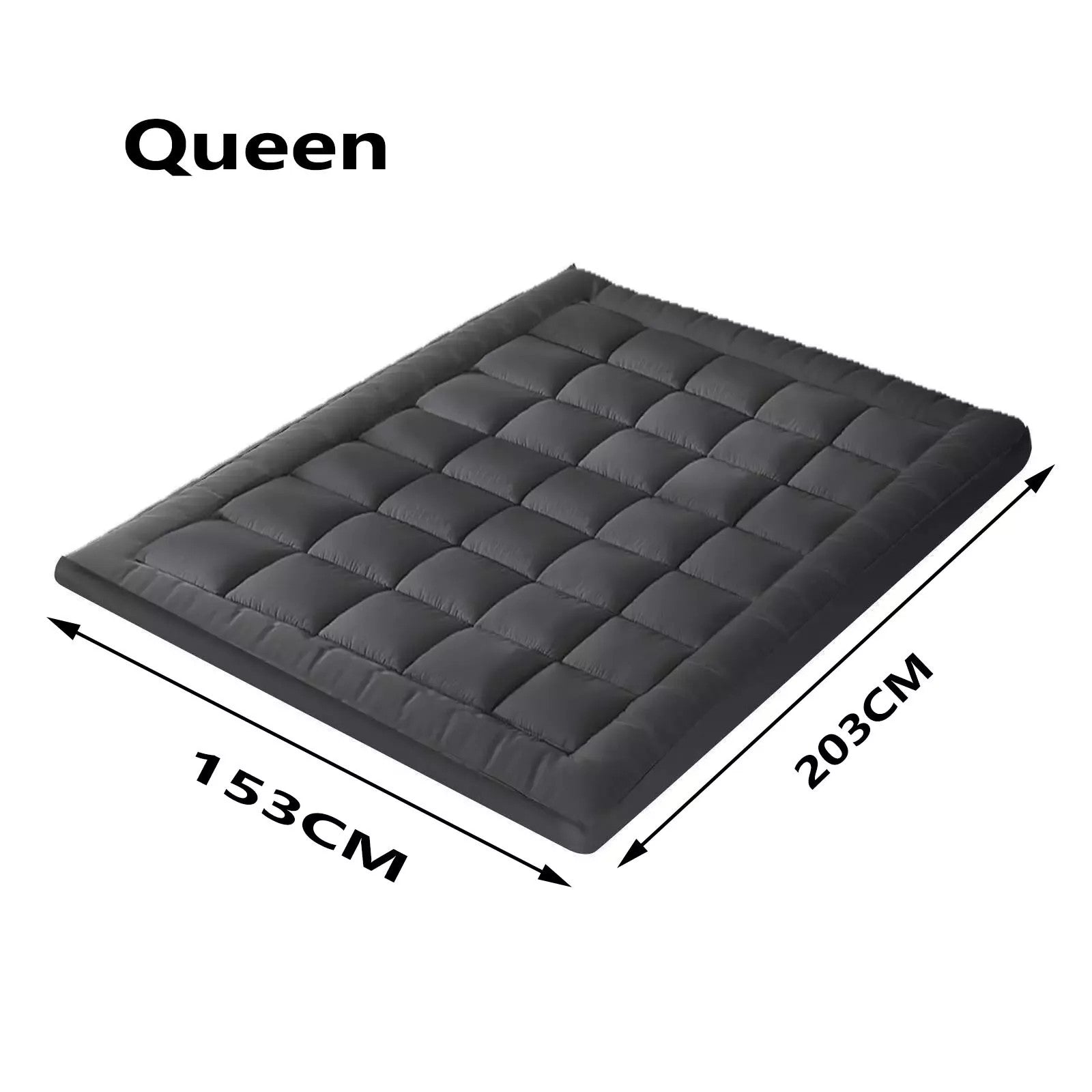 5CM Bedding Luxury Pillowtop Mattress Topper Mat Pad Antibacterial and dust mite-resistant Queen:153*203cm - Image 3