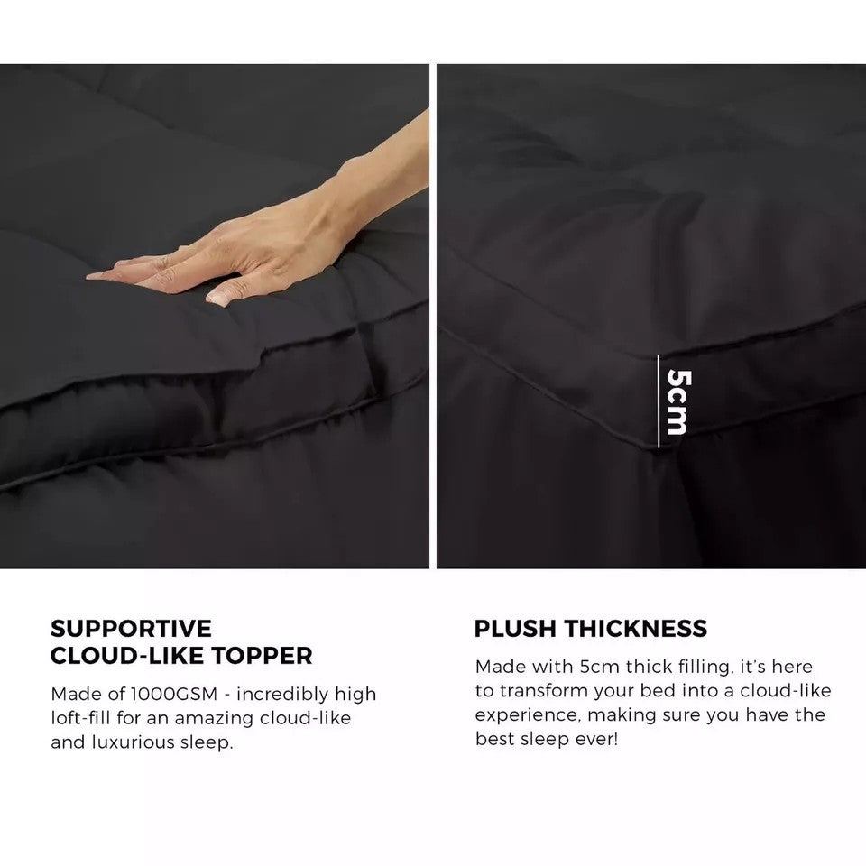 5CM Bedding Luxury Pillowtop Mattress Topper Mat Pad Antibacterial and dust mite-resistant Queen:153*203cm - Image 5