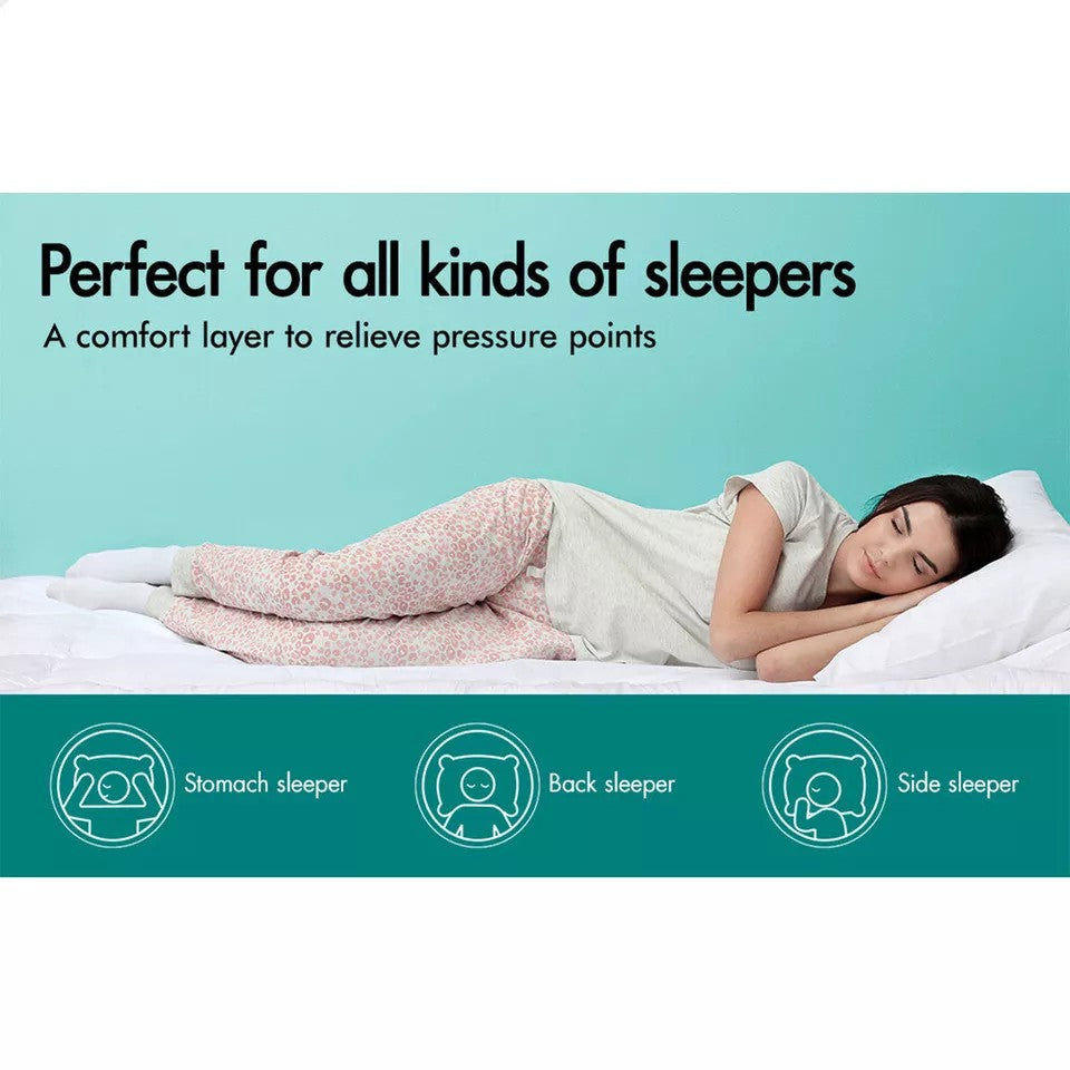 5CM Bedding Luxury Pillowtop Mattress Topper Mat Pad Antibacterial and dust mite-resistant Queen:153*203cm - Image 8