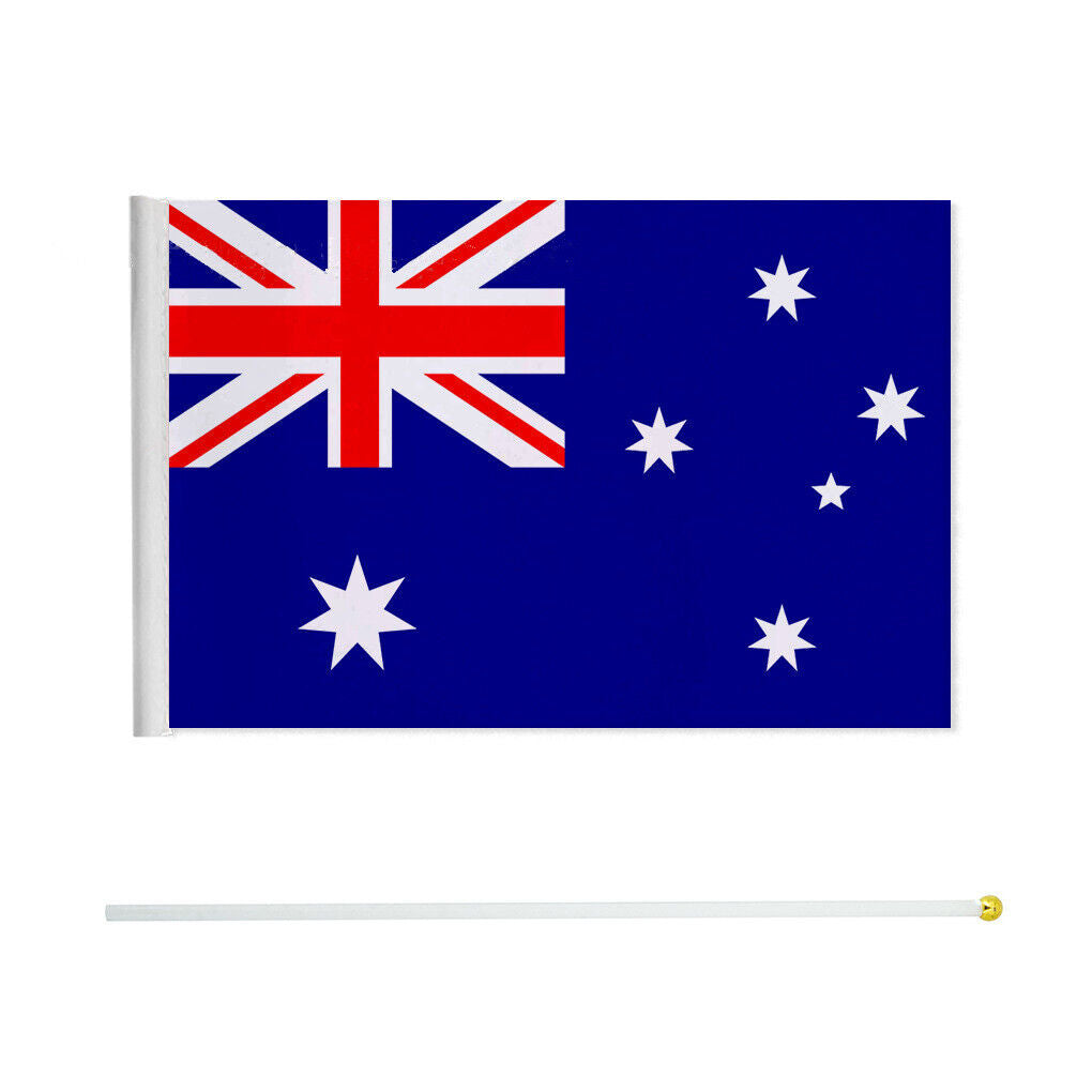 Small Waver Hand Held Aussie Flags Party Supplies Banner AU 8pcs Australia Flag - Image 4