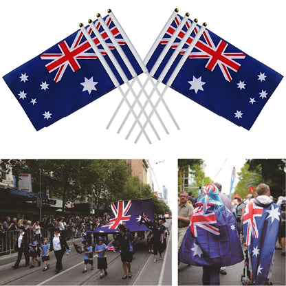 Small Waver Hand Held Aussie Flags Party Supplies Banner AU 8pcs Australia Flag - Image 9