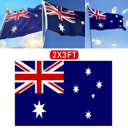 2 Pack Australian Aussie Flag Australia Day Oz AU 2x3ft 60x90cm Polyester - Image 4