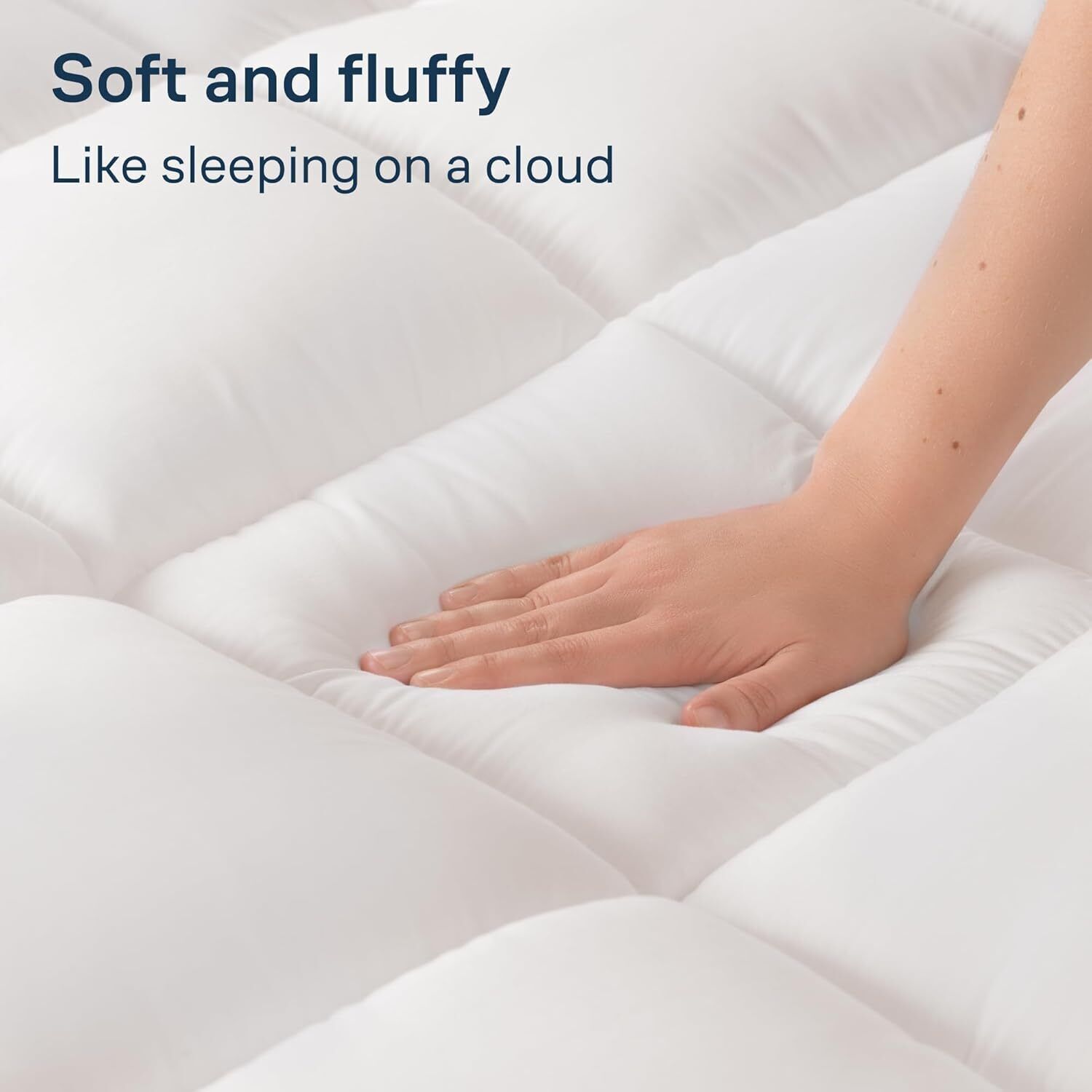 Luxury Mattress Topper Pillowtop Bedding Mat Pad Fitted Cover Underlay KING - Image 6