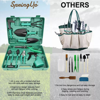 Shovel Harrow Potted Flower Gardening Tools Gift Kit Glove Garden Tool 10Pcs/Set - Image 4