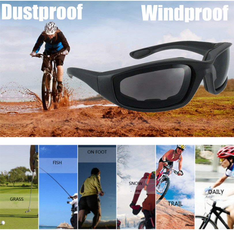 3pcs Chopper Foam Padded Motorcycle Riding Glasses Sunglasses Windproof Goggles - Image 9