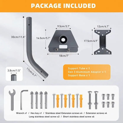 Starlink Gen3 Roof Wall Pole Mounting Kit Compatible withSatellite Standard Dish - Image 6