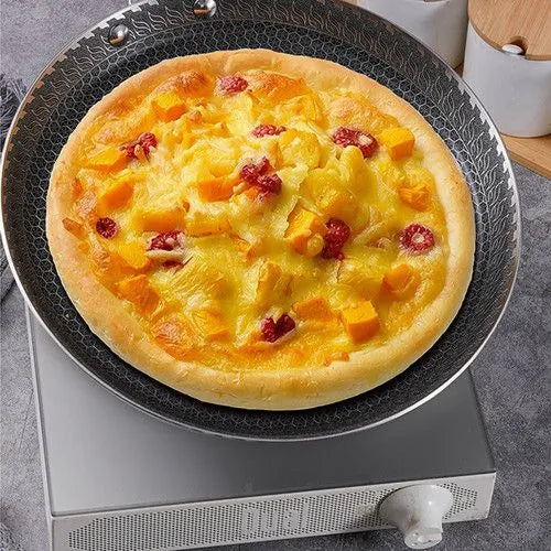 28cm Stainless Steel Crepe Pan Non-Stick Pan Honeycomb Coating Frying Pan Pizza6299 - Image 5
