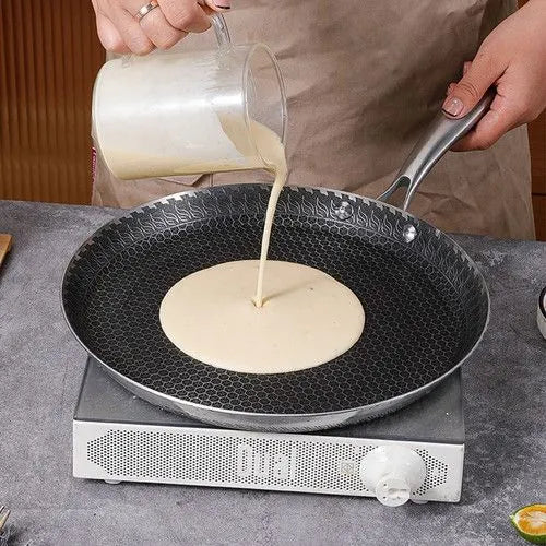 28cm Stainless Steel Crepe Pan Non-Stick Pan Honeycomb Coating Frying Pan Pizza6299 - Image 7