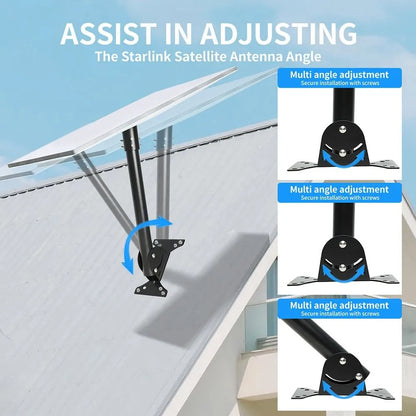 For Starlink Gen 3 Mount Mounting Kit Heavy Duty Roof &Wall 180° Adjustable Pole - Image 6
