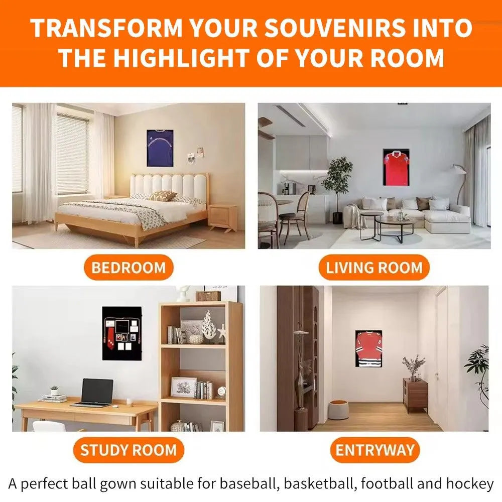Jersey Frame Display Case Large Sports Jersey Showcase Box Custom Shirt Display - Image 8