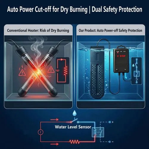 500W Submersible Aquarium Thermostat LCD Digital Display Aqua Fish Tank Water Heater - Image 4